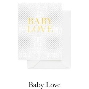 Letterpress baby card